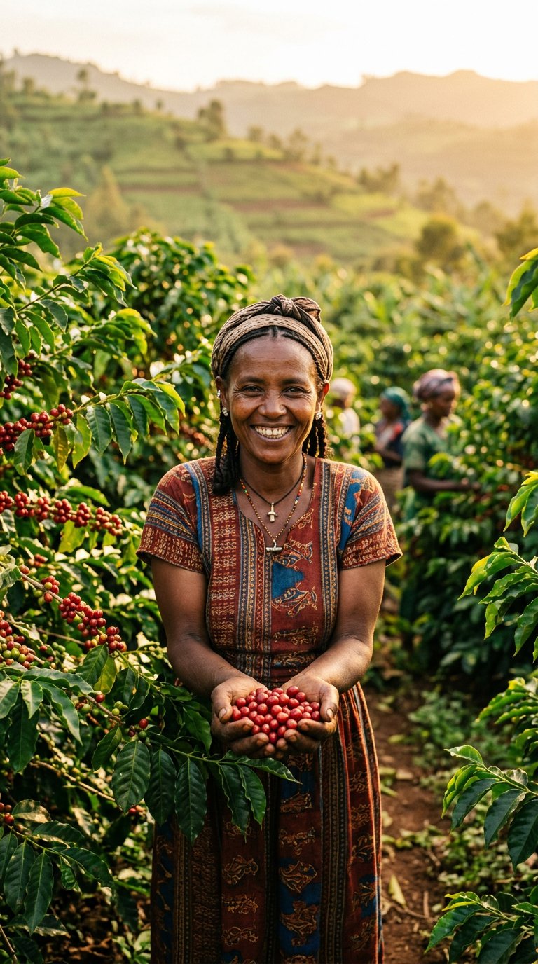Premium specialty coffee selection close-up